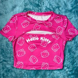 Hello Kitty Cutout Crop Top